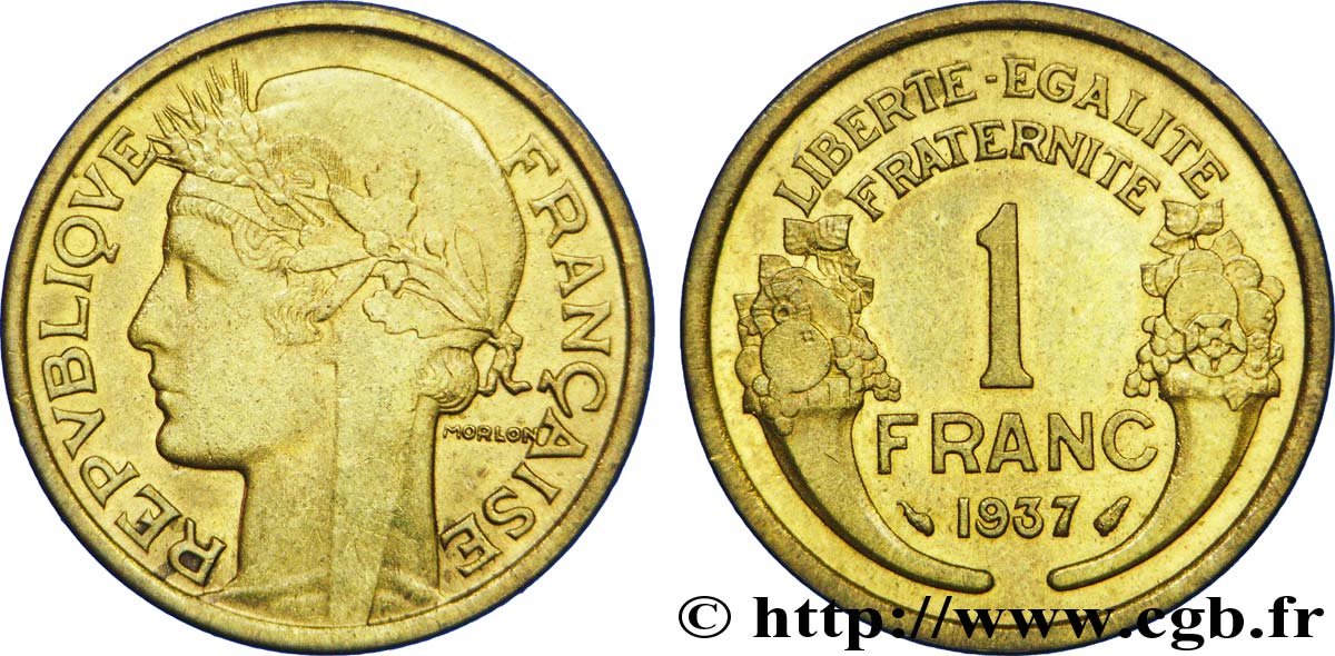 1 franc Morlon 1937  F.219/8 VZ 