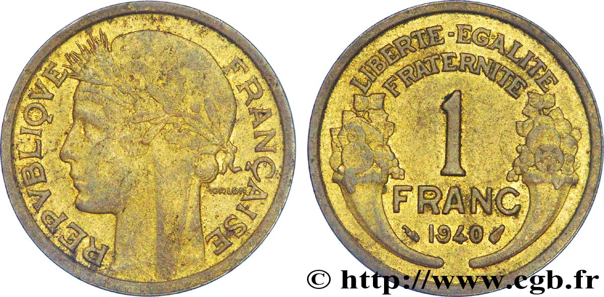 1 franc Morlon 1940  F.219/11 XF 