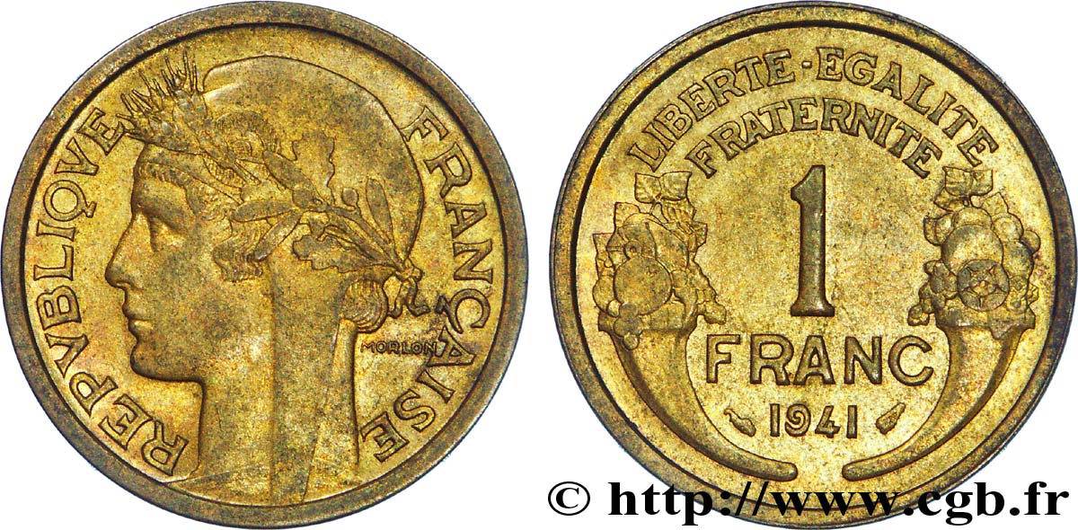 1 franc Morlon 1941  F.219/12 XF 
