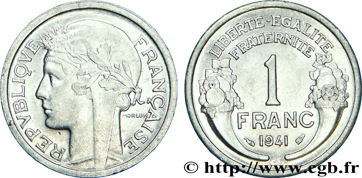 1 franc Morlon, lourde 1941  F.220/2 VZ 