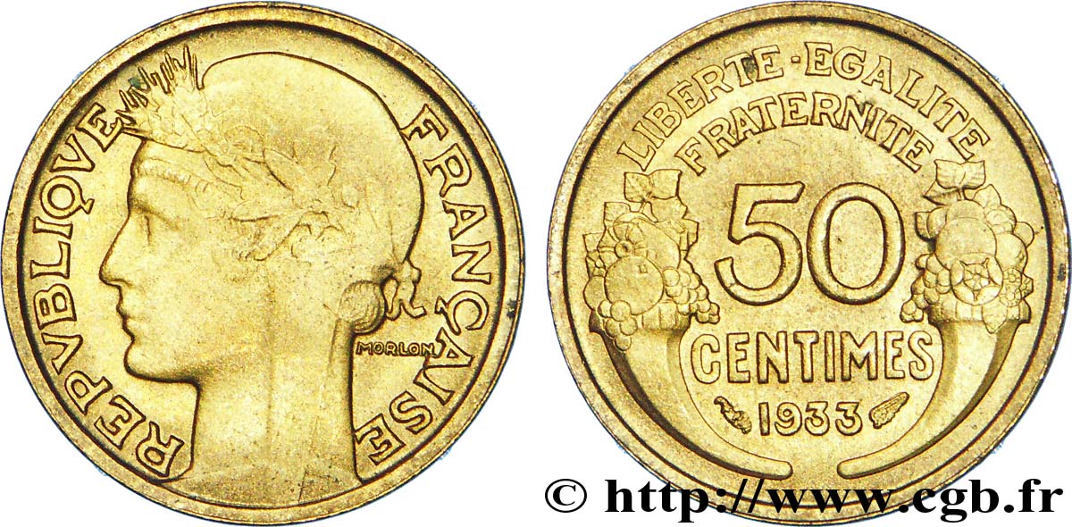 50 centimes Morlon 1933  F.192/11 SUP 
