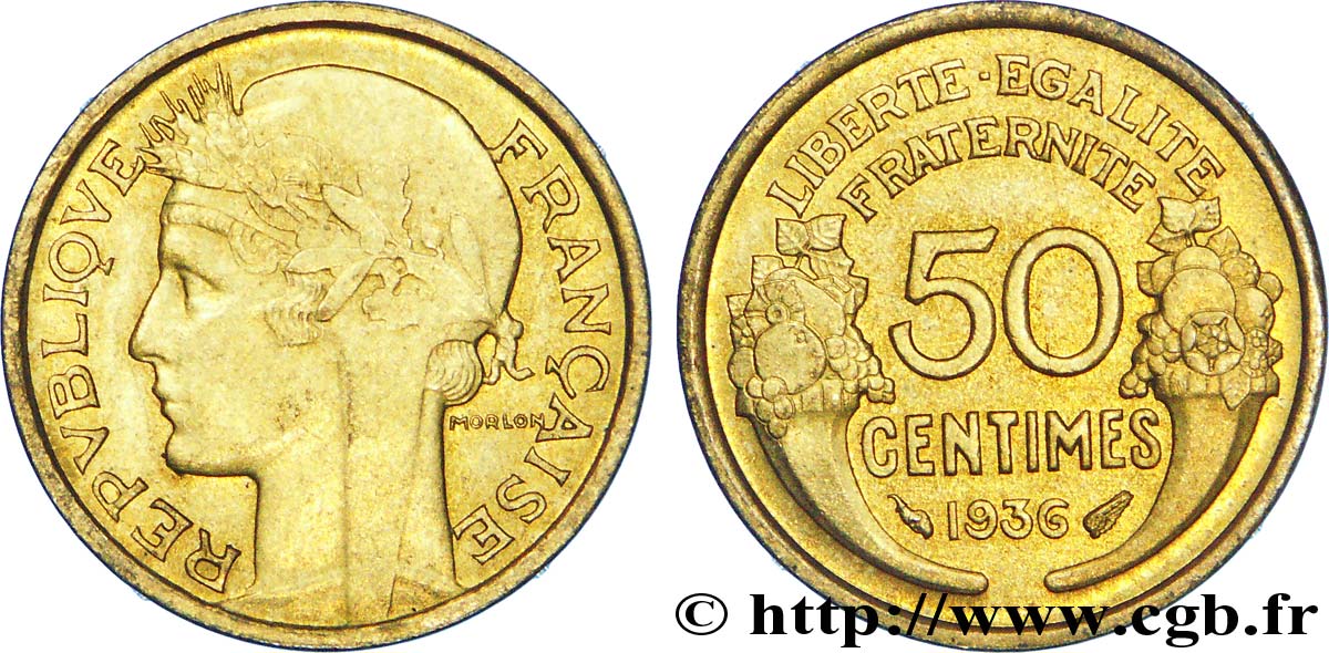 50 centimes Morlon 1936  F.192/12 AU 