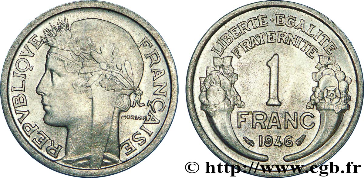 1 franc Morlon, légère 1946  F.221/9 AU 