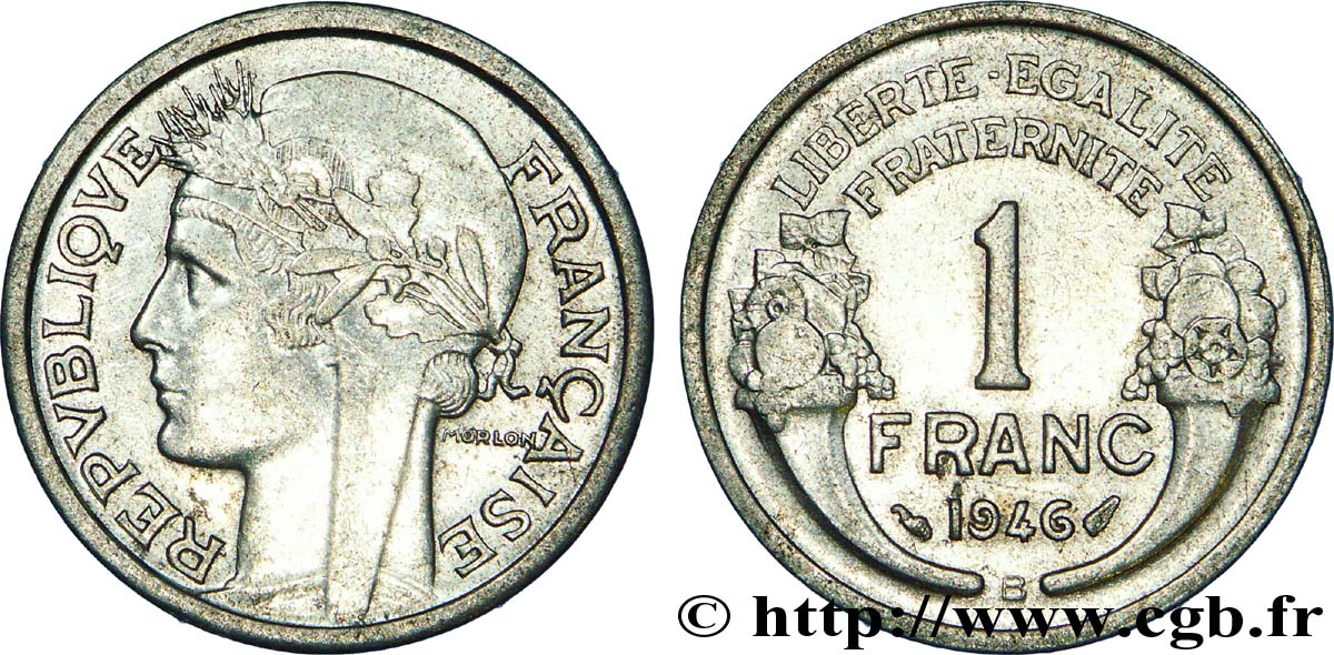 1 franc Morlon, légère 1946 Beaumont-Le-Roger F.221/10 SS 