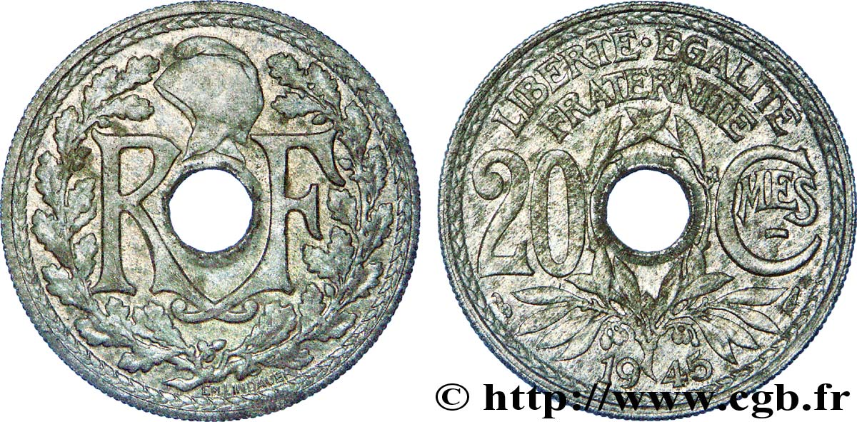 20 centimes Lindauer 1945  F.155/2 EBC 