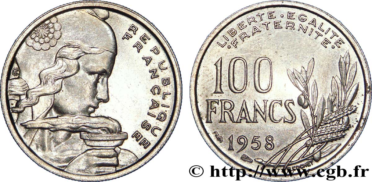 100 francs Cochet 1958  F.450/12 SPL 