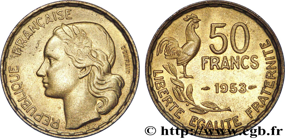 50 francs Guiraud 1953  F.425/10 EBC 