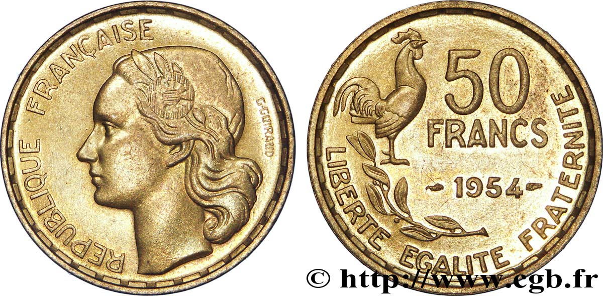 50 francs Guiraud 1954  F.425/12 EBC 
