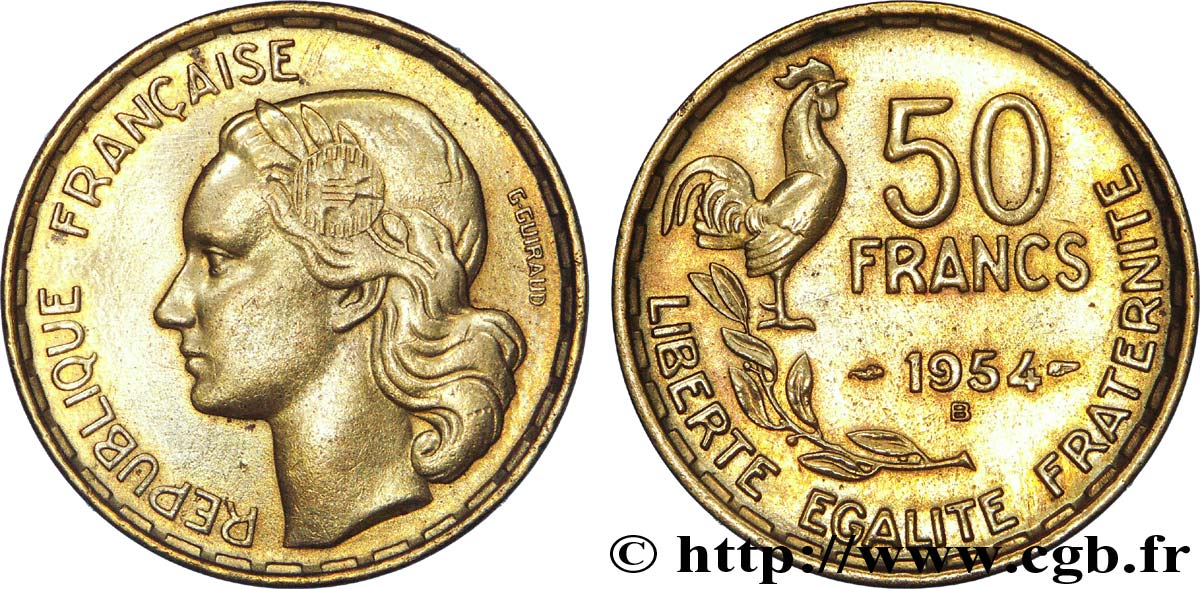 50 francs Guiraud 1954 Beaumont-Le-Roger F.425/13 VZ 
