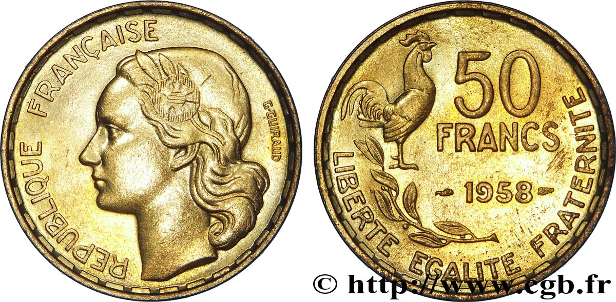 50 francs Guiraud 1958  F.425/14 EBC 