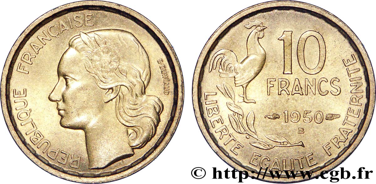 10 francs Guiraud 1950 Beaumont-Le-Roger F.363/3 MS 