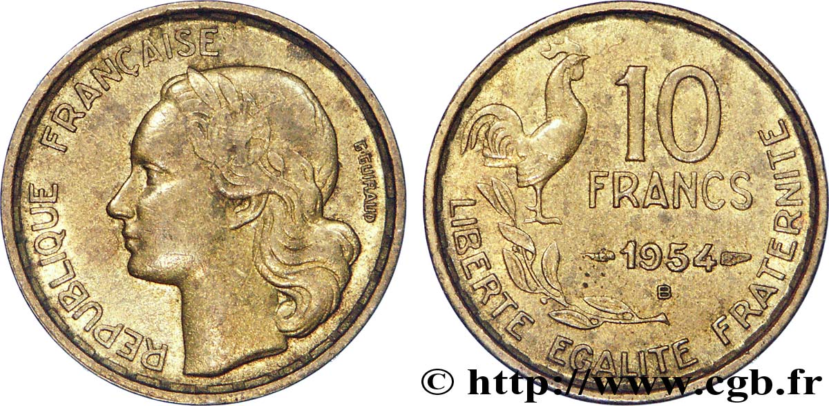 10 francs Guiraud 1954 Beaumont-Le-Roger F.363/11 BB 