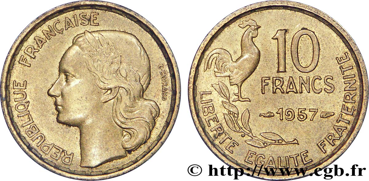 10 francs Guiraud 1957  F.363/13 TTB 
