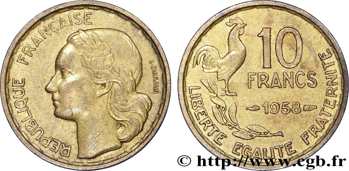 10 francs Guiraud 1958  F.363/14 XF 
