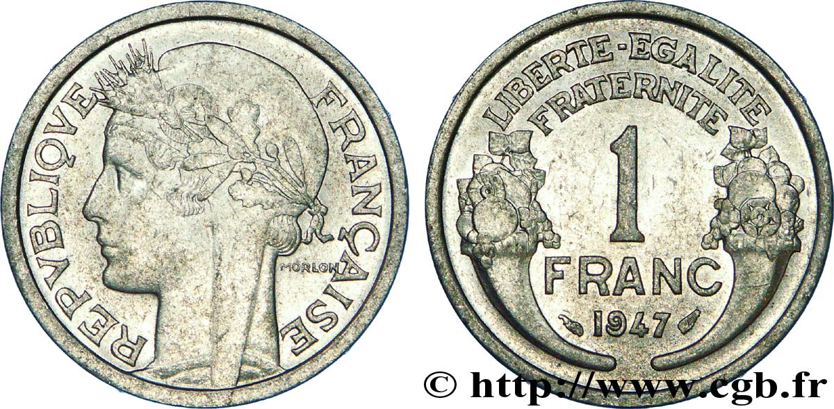 1 franc Morlon, légère 1947  F.221/11 SPL 
