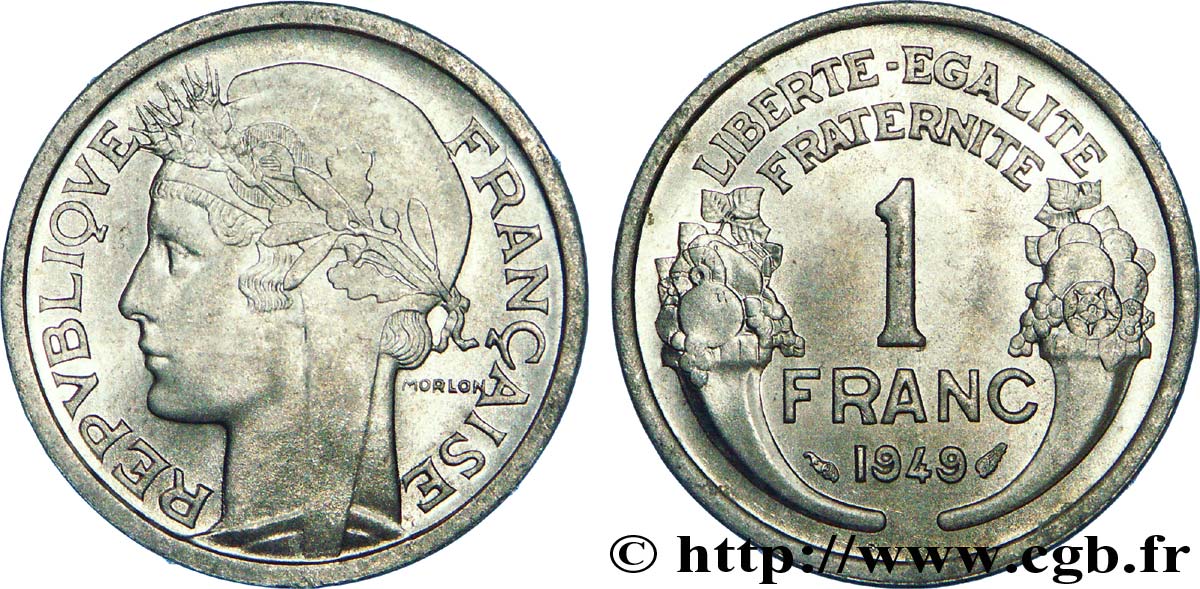 1 franc Morlon, légère 1949  F.221/15 MS 