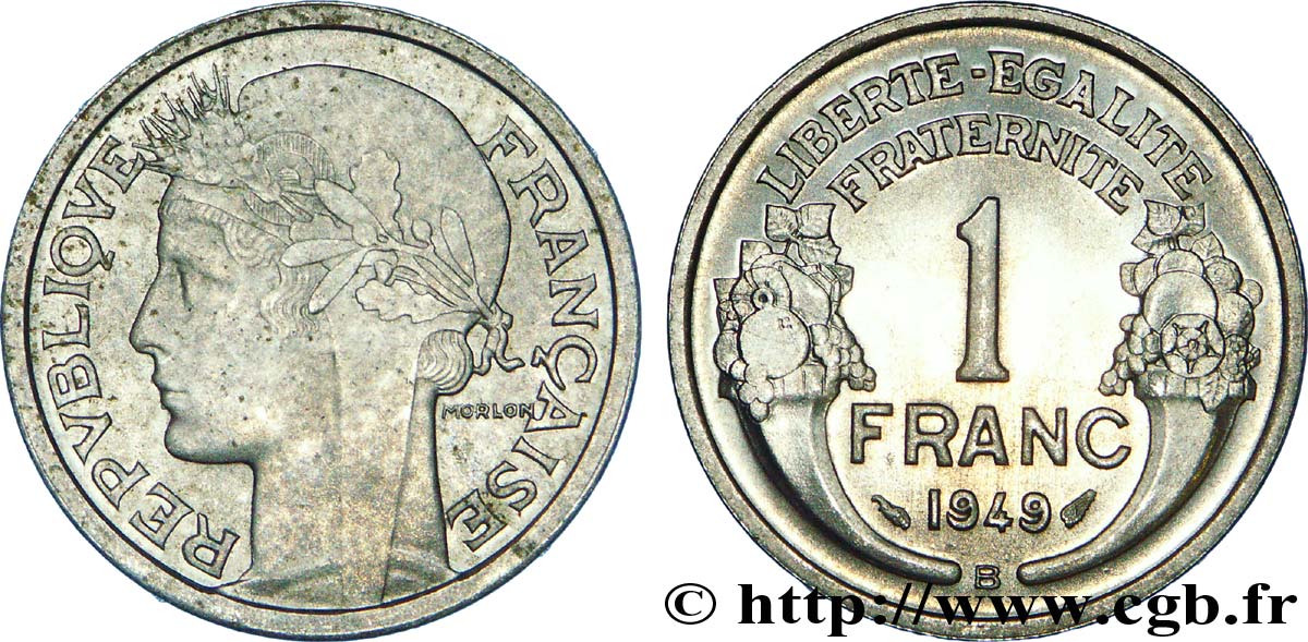1 franc Morlon, légère 1949 Beaumont-Le-Roger F.221/16 AU 