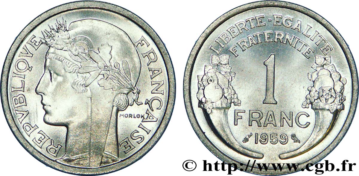 1 franc Morlon, légère 1959  F.221/23 MS 