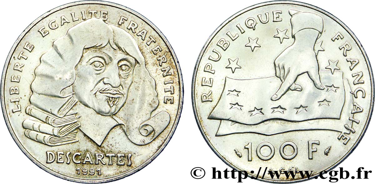 100 francs Descartes 1991  F.459/2 EBC 