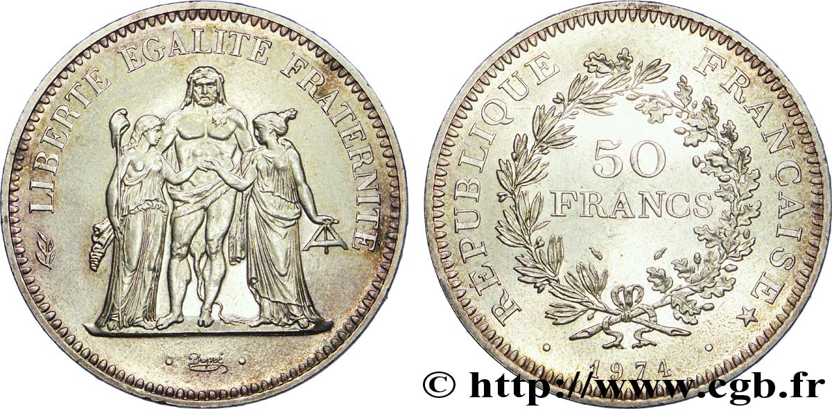 50 francs Hercule, avers de la 20 francs 1974  F.426/1 SUP 