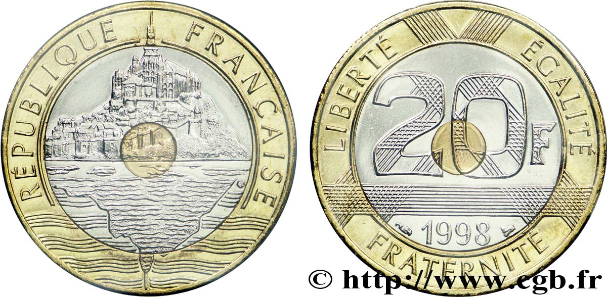 20 francs Mont Saint-Michel 1998 Pessac F.403/14 FDC 