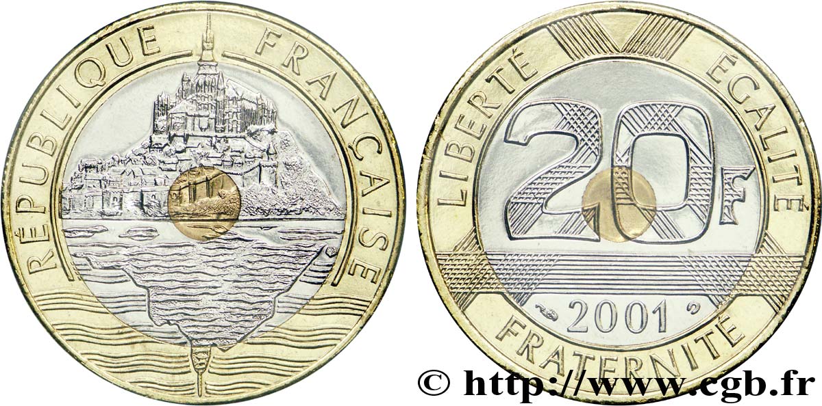 20 francs Mont Saint-Michel 2001 Pessac F.403/17 FDC 