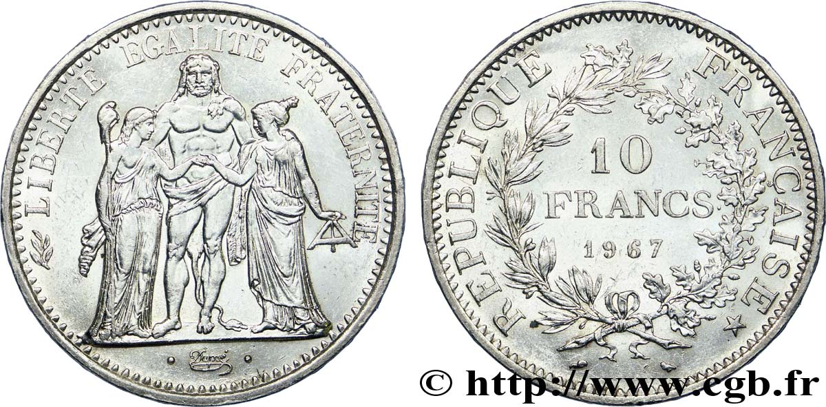 10 francs Hercule 1967  F.364/5 EBC 