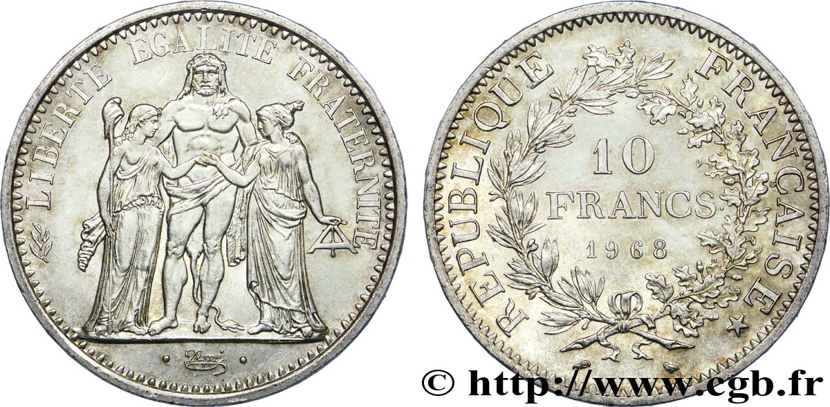 10 francs Hercule 1968  F.364/7 VZ 