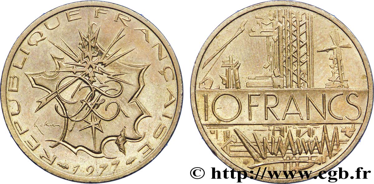 10 francs Mathieu, tranche B 1977 Pessac F.365/5 AU 