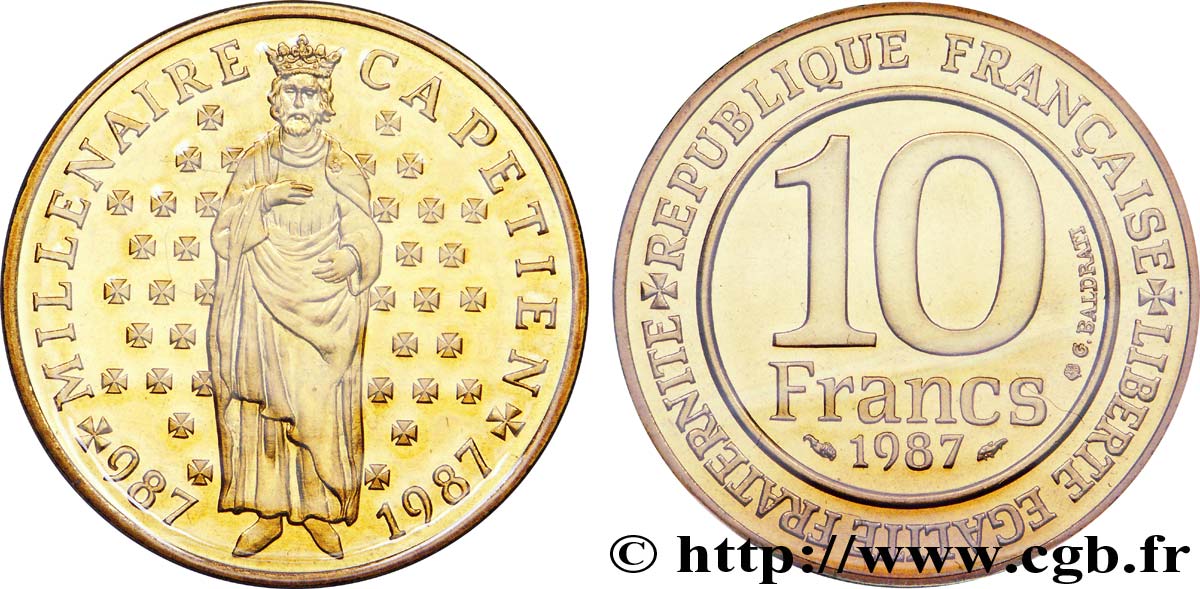 10 francs Millénaire Capétien 1987  F.371/2 ST 