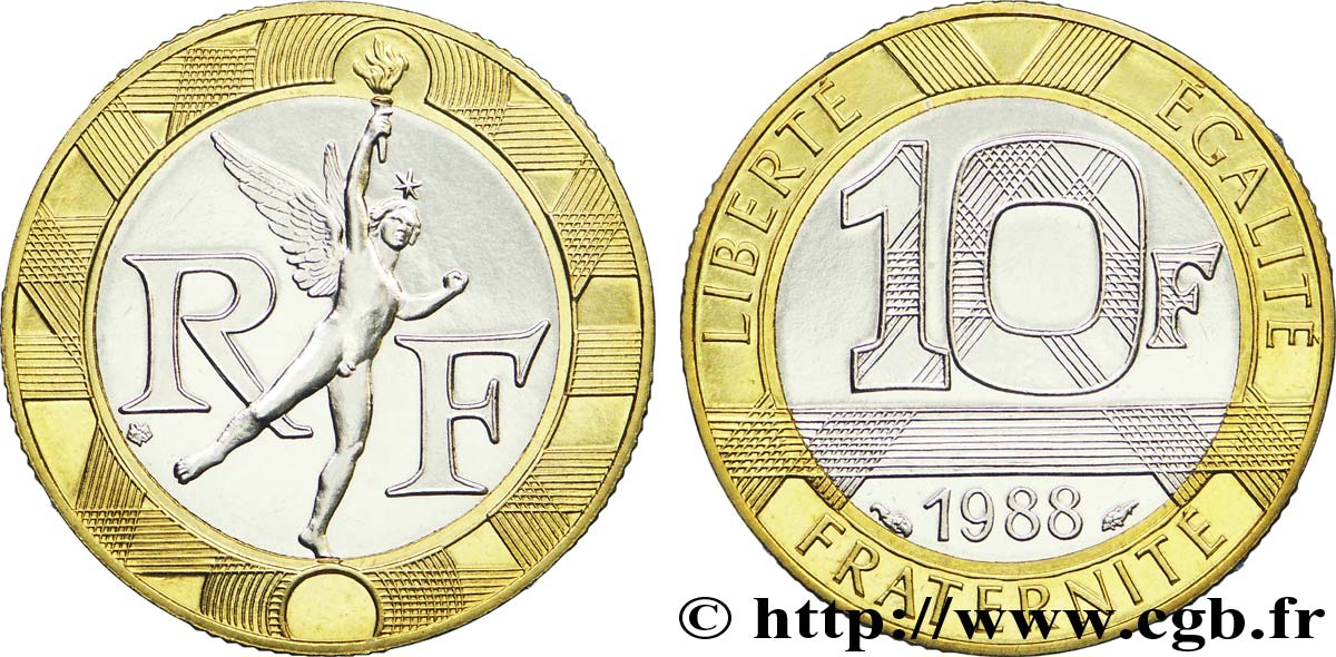 10 francs Génie de la Bastille 1988 Pessac F.375/2 FDC 