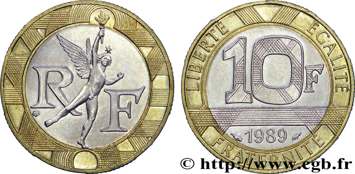 10 francs Génie de la Bastille 1989 Pessac F.375/3 AU 