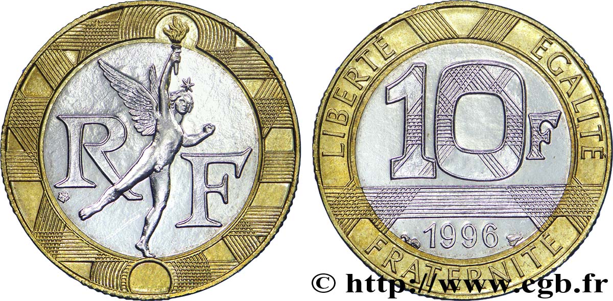 10 francs Génie de la Bastille 1996 Pessac F.375/13 AU 