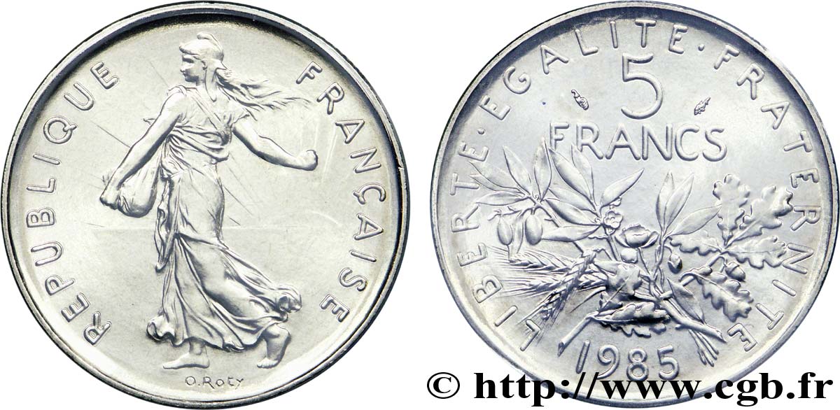 5 francs Semeuse, nickel 1985 Pessac F.341/17 MS 
