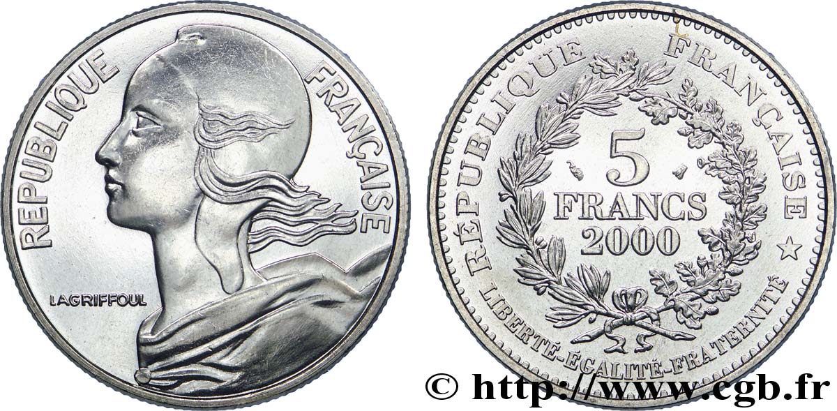 5 francs La Marianne de Lagriffoul 2000  F.355/1 ST 