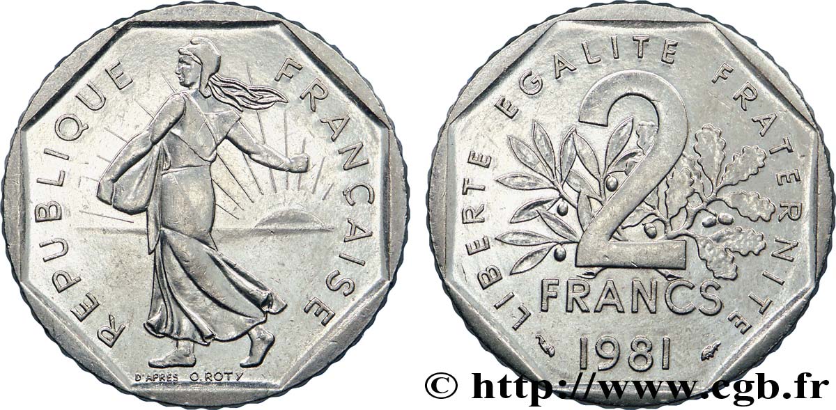 2 francs Semeuse, nickel 1981 Pessac F.272/5 SUP 