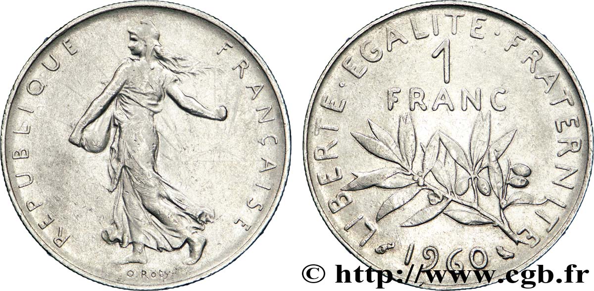 1 franc Semeuse, nickel 1960 Paris F.226/4 SS 