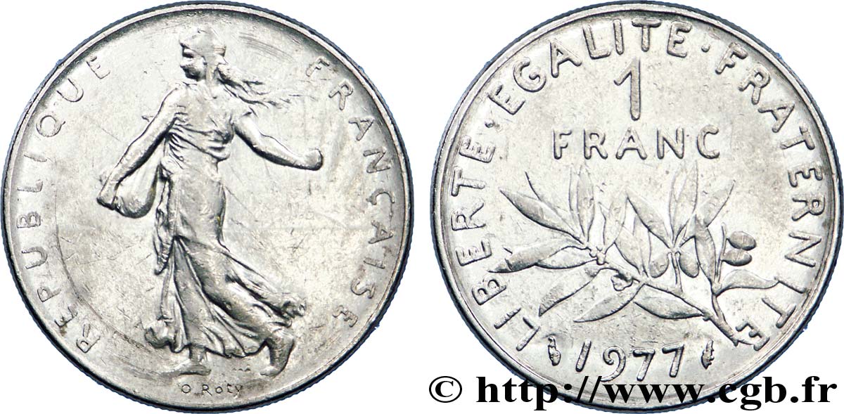1 franc Semeuse, nickel 1977 Pessac F.226/22 XF 