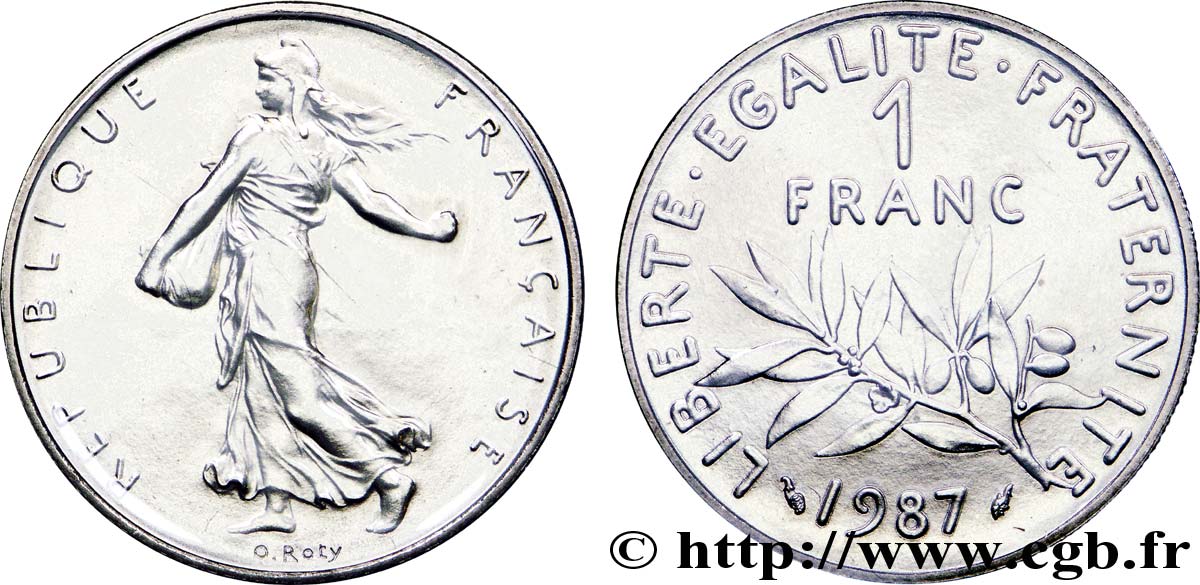 1 franc Semeuse, nickel 1987 Pessac F.226/32 MS 