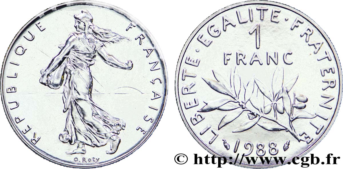 1 franc Semeuse, nickel 1988 Pessac F.226/33 ST 
