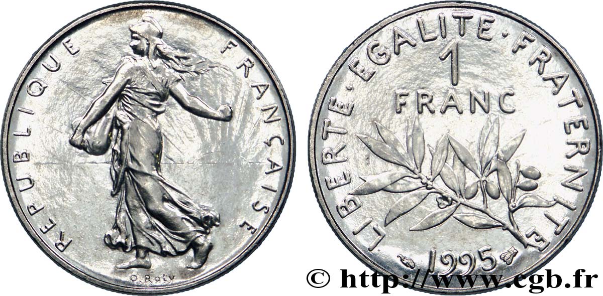 1 franc Semeuse, nickel 1995 Pessac F.226/43 MS 