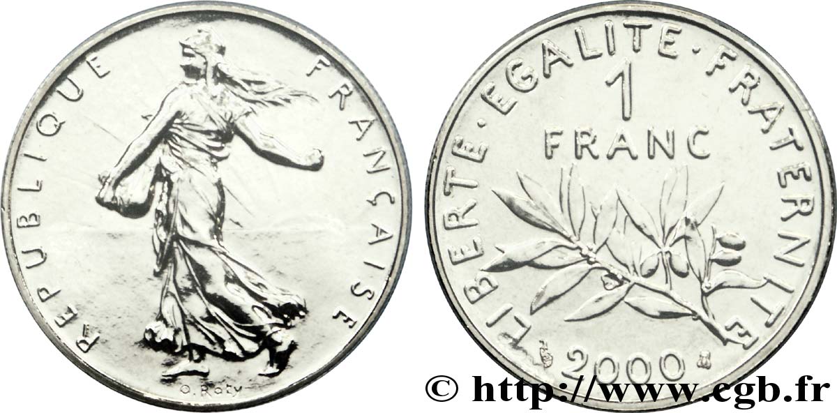 1 franc Semeuse, nickel, BU (Brillant Universel) 2000 Pessac F.226/48 MS 