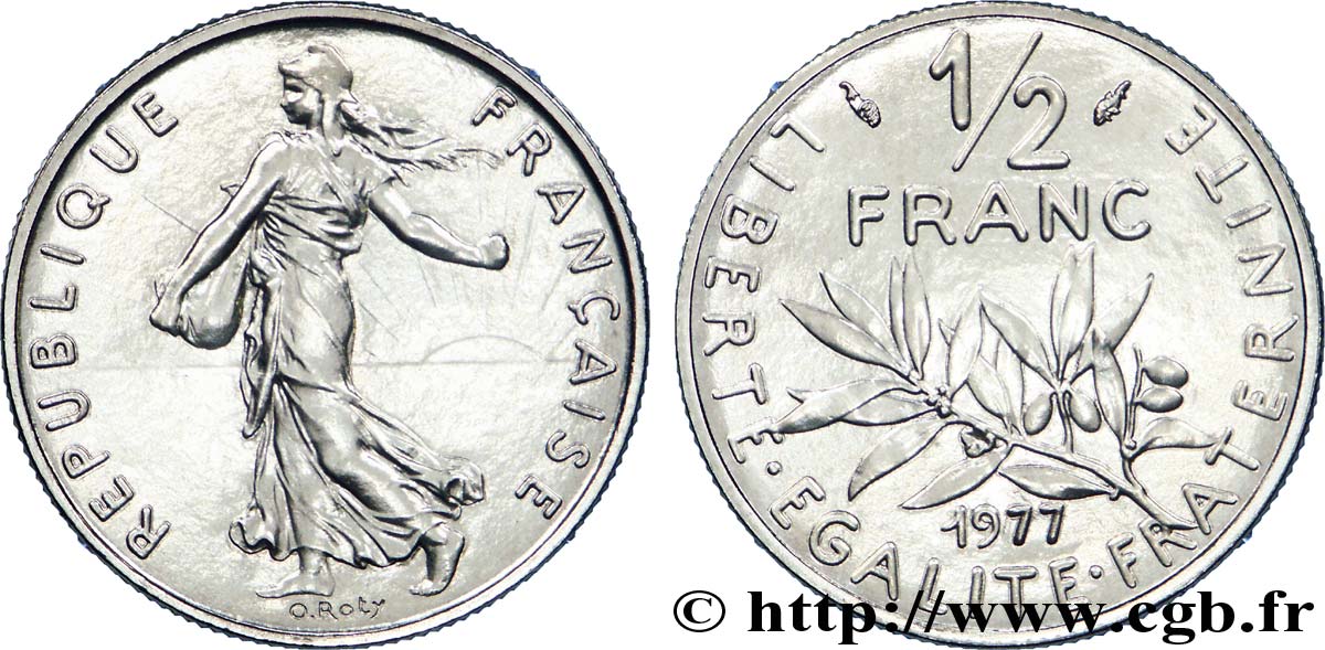 1/2 franc Semeuse 1977 Pessac F.198/16 ST 