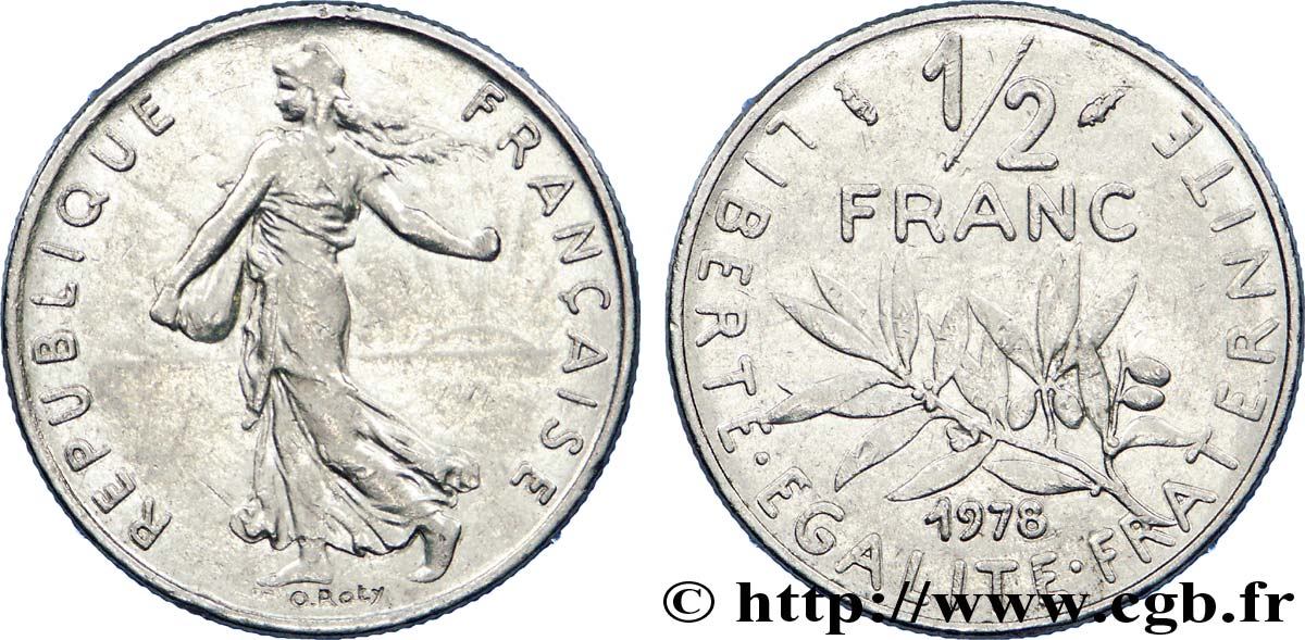1/2 franc Semeuse 1978 Pessac F.198/17 SS 