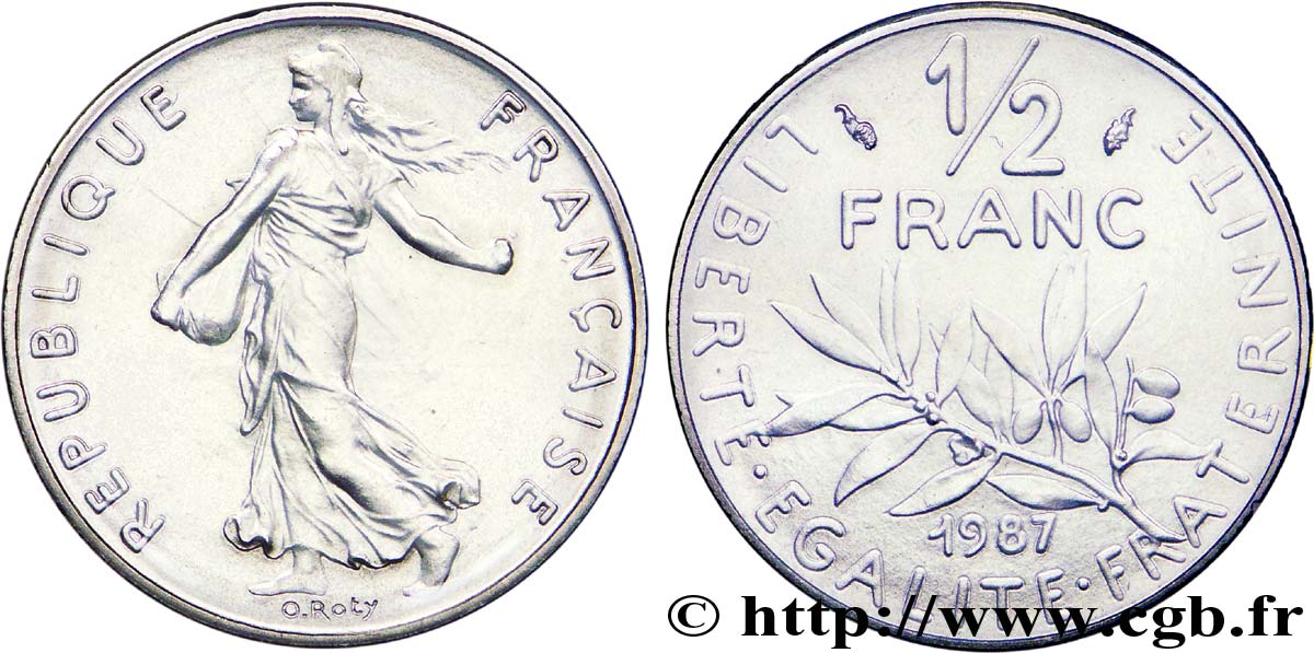 1/2 franc Semeuse 1987 Pessac F.198/26 FDC 
