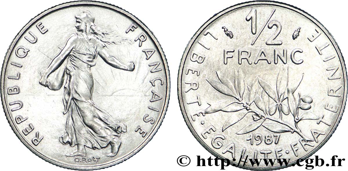 1/2 franc Semeuse 1987 Pessac F.198/26 ST 