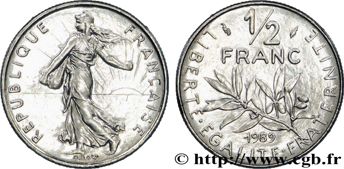 1/2 franc Semeuse 1989 Pessac F.198/28 fST 