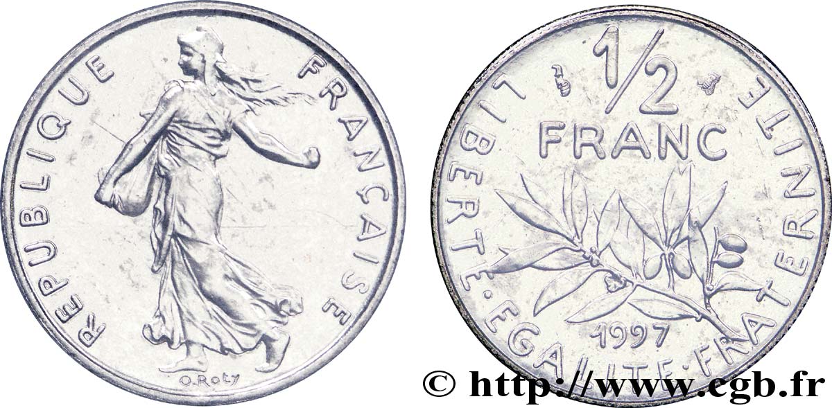 1/2 franc Semeuse, BU (Brillant Universel) 1997 Pessac F.198/40 ST 