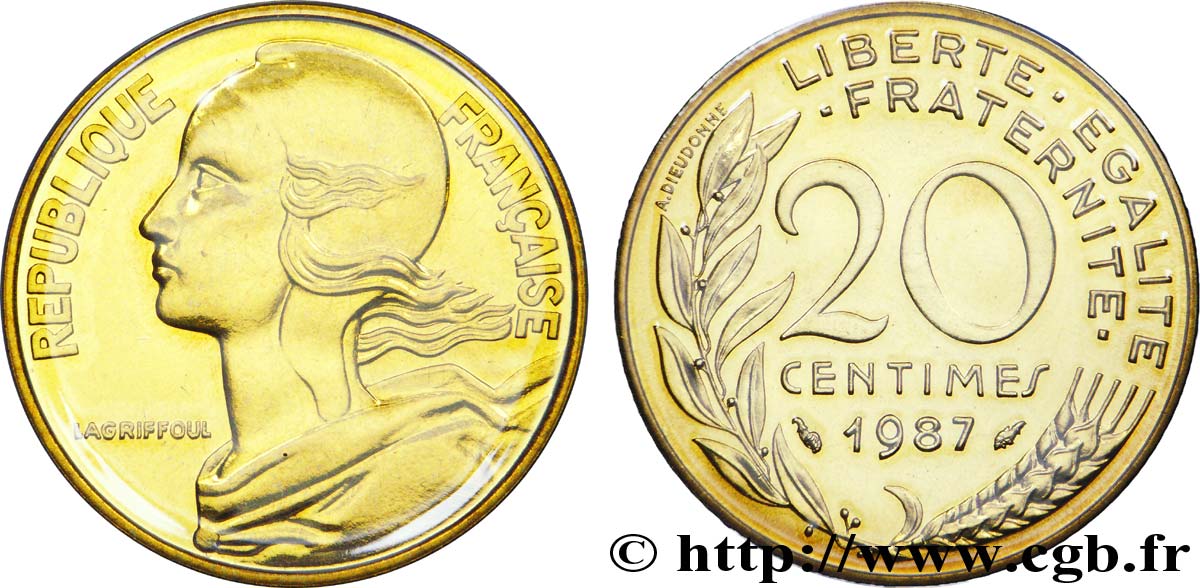 20 centimes Marianne 1987 Pessac F.156/27 FDC 