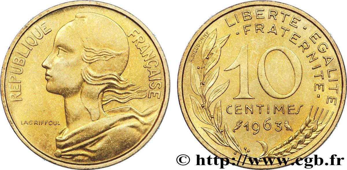 10 centimes Marianne 1963 Paris F.144/3 MS 